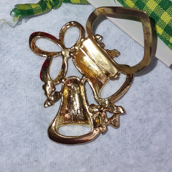 Vintage Christmas Jingle Bells Scarf Clip - Picture 8 of 15